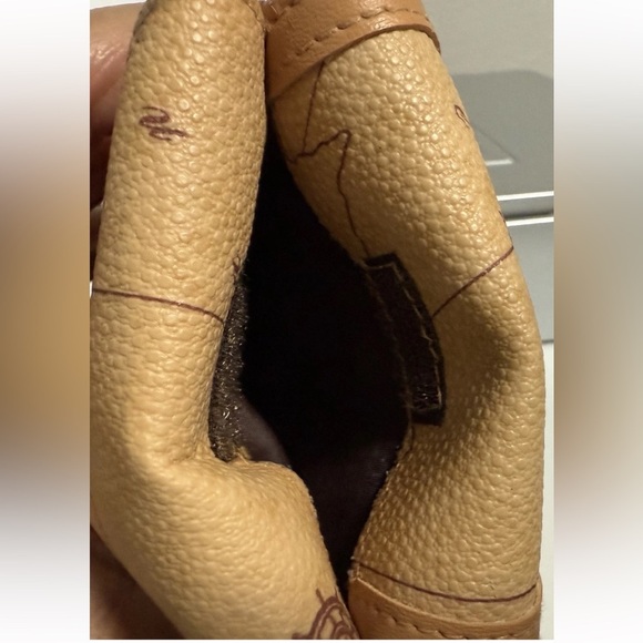 AE Allan Edward Map Print Geo Bifold Compact Wallet Leather Trim Tan - Picture 10 of 13